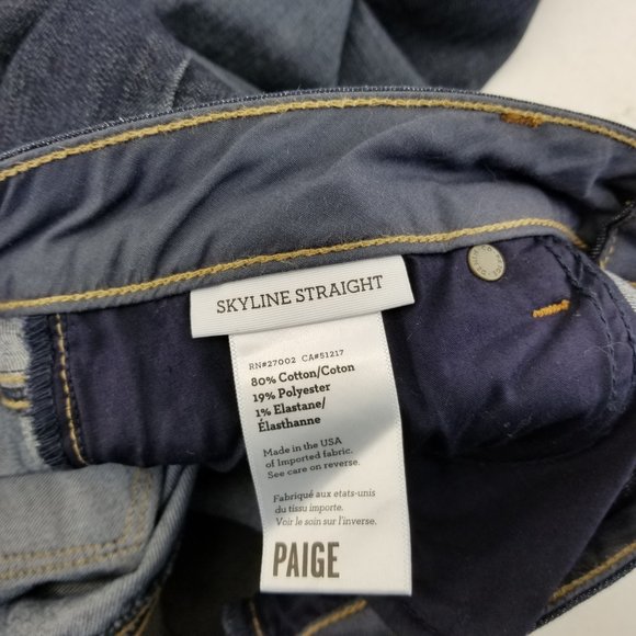 Paige Womens Skyline Straight Leg Mid Rise Jeans D - Picture 6 of 6